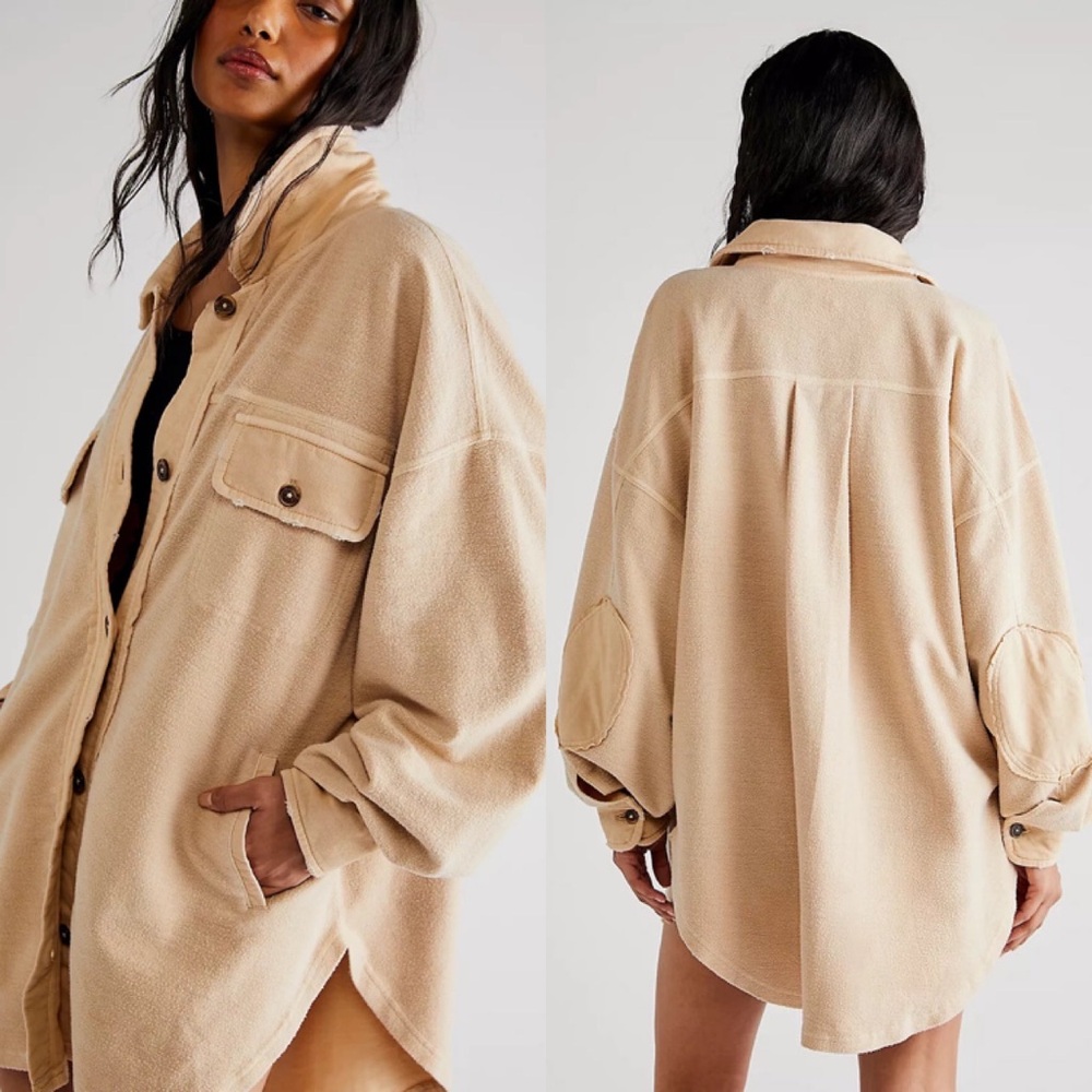 Free People Ruby Jacket Mustard Seed Shacket Jacket Size S $128